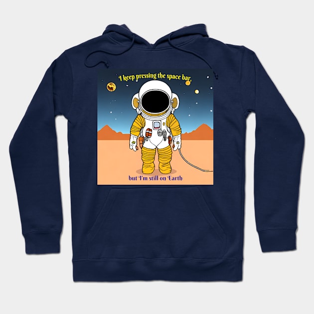 Desert Astronaut Hoodie by Spazashop Designs